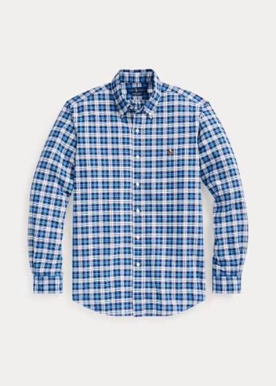 Polo Ralph Lauren Classic Fit Plaid Oxford Skjorte Herre Danmark (SWZFR8462)